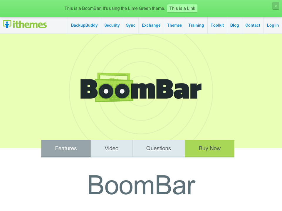 iThemes Boom Bar