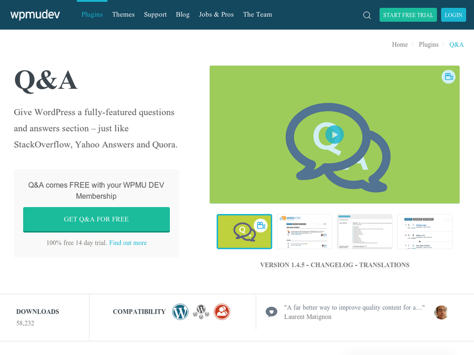 Q&A – WordPress Questions and Answers Plugin